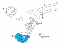 OEM 2017 Toyota Highlander Lower Pipe Diagram - 15767-0P011