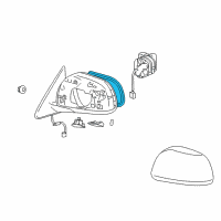 OEM 2014 Toyota Tacoma Mirror Glass Diagram - 87961-0E060