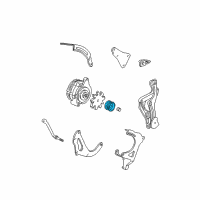 OEM Pontiac T1000 Pulley, Generator Diagram - 10457989