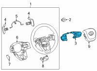 OEM 2022 Lexus NX350h SWITCH ASSY, STEERIN Diagram - 84250-78180