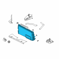 OEM 1998 Chrysler Concorde Engine Cooling Radiator Diagram - 4758288AB
