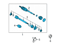 OEM Lexus NX350 SHAFT ASSY, FR DRIVE Diagram - 43410-78110