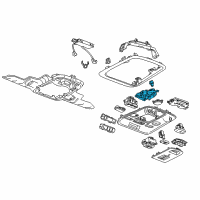 OEM 2013 Cadillac ATS Reading Lamp Assembly Diagram - 22759268