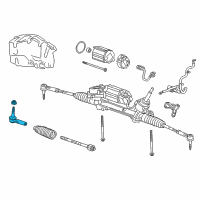 OEM Cadillac XTS Outer Tie Rod Diagram - 22776529