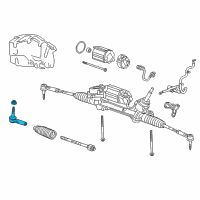 OEM 2015 Buick LaCrosse Outer Tie Rod Diagram - 13332651