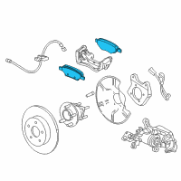 OEM 2015 Cadillac ELR Rear Pads Diagram - 13404405
