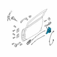 OEM 2017 Kia Rio Front Door Latch Assembly, Left Diagram - 813111W020