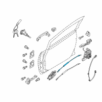 OEM 2017 Kia Rio Cable Assembly-Front Door S/L Diagram - 813911W010