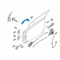 OEM Kia Rio Door Outside Handle Assembly, Left Diagram - 826511W010