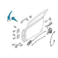 OEM 2017 Kia Rio Door Key Sub Set, Left Diagram - 819701WA00