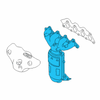 OEM 2004 Hyundai Accent Exhaust Manifold Assembly Diagram - 28510-26650