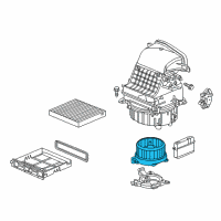 OEM 2021 Honda Pilot Motor Sub-Assembly, Front Blower Diagram - 79307-TZ5-A61