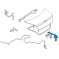 OEM 2003 Chrysler Sebring Cylinder Lock-Deck Lid Lock Diagram - MR990836