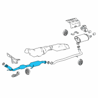 OEM 2018 Toyota Camry Converter & Pipe Diagram - 17410-25100