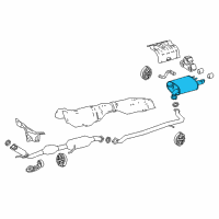 OEM 2019 Toyota Camry Muffler Diagram - 17430-25150