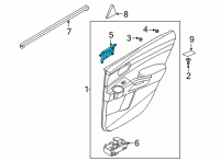 OEM 2021 Kia Sorento Handle Assembly-Rear Doo Diagram - 83620R5010FMH