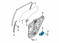 OEM Hyundai Santa Cruz MOTOR ASSY-POWER WDO REG RR, RH Diagram - 83460-N9000