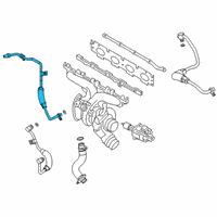 OEM 2022 BMW 530i xDrive LINE, TURBOCHARGER-COOLANT P Diagram - 11-53-8-651-261