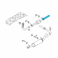 OEM 2004 Ford E-350 Club Wagon Front Pipe Diagram - 7C2Z-5A212-KA