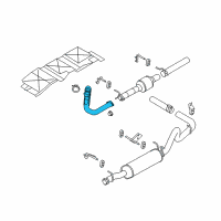 OEM 2005 Ford E-350 Super Duty Front Pipe Diagram - 4C2Z-6N646-BA