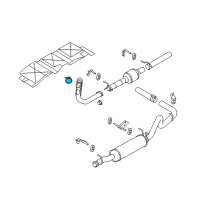 OEM Ford E-350 Super Duty Front Pipe Clamp Diagram - 4C2Z-5A231-HA