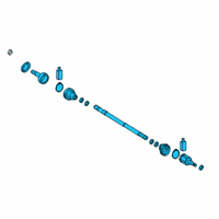 OEM Hyundai Kona Shaft Assembly-Drive RR, RH Diagram - 49601-J9000