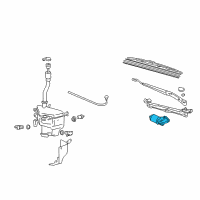 OEM Lexus GX470 Motor Assy, Windshield Wiper Diagram - 85110-60360