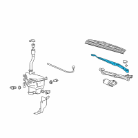 OEM Lexus Windshield Wiper Arm Assembly, Left Diagram - 85221-60260