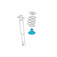 OEM 2009 Pontiac G6 Insulator, Rear Spring Lower Diagram - 25848106