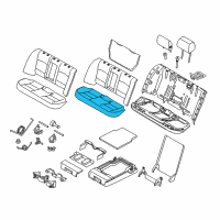 OEM 2012 BMW 535i xDrive Foam Section, Seat Diagram - 52-20-9-162-836