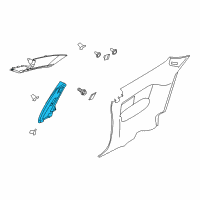 OEM 2009 Ford Focus Lock Pillar Trim Diagram - 8S4Z-6324356-AA