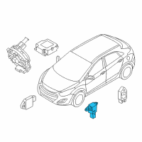 OEM 2019 Hyundai Elantra GT Sensor Assembly-Pressure Type Crash Diagram - 95920-G3100