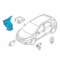 OEM Hyundai Kona Electric Clock Spring Contact Assembly Diagram - 93490-G3240