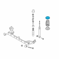 OEM Nissan Leaf Rear Spring Seat-Rubber Upper Diagram - 55034-3NA0A