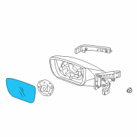 OEM Hyundai Azera Glass Holder Assembly-Outside Rear View, LH Diagram - 87611-3V300