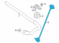 OEM Toyota Corolla Cross Stabilizer Link Diagram - 48820-0A010