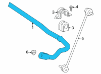 OEM 2022 Toyota Corolla Cross Stabilizer Bar Diagram - 48811-0A080