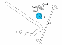 OEM 2022 Toyota Corolla Cross Stabilizer Bar Bushing Diagram - 48815-0A080