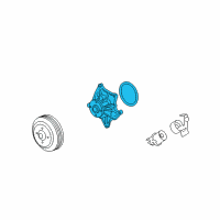 OEM 2005 Cadillac XLR Water Pump Diagram - 12595614