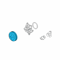 OEM 2009 Cadillac SRX Pulley-Water Pump Diagram - 12604614