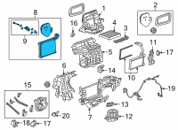 OEM GMC Sierra 2500 HD Evaporator Core Diagram - 85129265