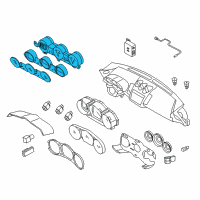 OEM 2007 Nissan 350Z Triple Meter Assembly Diagram - 24845-CD000