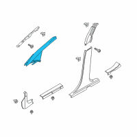 OEM 2021 Ford EcoSport Weatherstrip Pillar Trim Diagram - GN1Z-5803598-BB