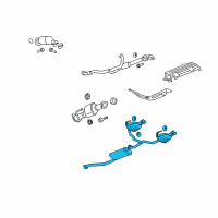 OEM 2009 GMC Acadia Muffler & Pipe Diagram - 15903511