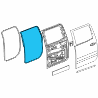 OEM 2015 GMC Sierra 1500 Door Weatherstrip Diagram - 23286283