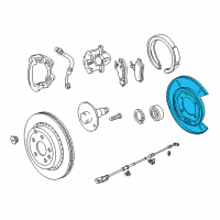 OEM 2012 Chevrolet Caprice Shield, Parking Brake Actuator Splash Diagram - 92258978