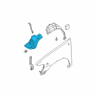 OEM 1997 Nissan Pathfinder Protector-Front Fender, Front RH Diagram - 63844-0W000