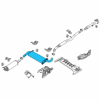 OEM 2018 Ram ProMaster 1500 Exhaust Muffler Diagram - 68190016AD