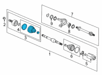 OEM 2022 Honda CR-V Boot Set, Outboard Diagram - 44018-TMA-H01