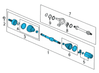 OEM 2020 Honda CR-V Shaft Assembly-, R Drive Diagram - 44305-TMA-H01